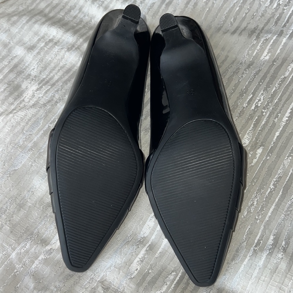 Kelly & Katie Black Patent Leather Stiletto Shoes / Heels Size 8.5, 3” Heel - Picture 8 of 16
